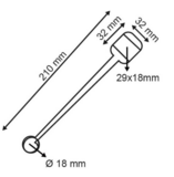 Wobbler Pet 210mm GEMAKKELIJK VERWIJDERBAAR_